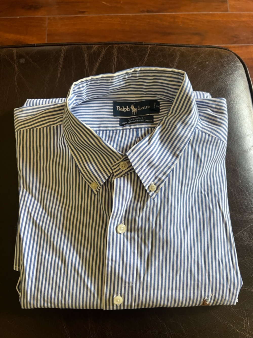 Polo by Ralph Lauren Blue & White Striped Button-Down Shirt